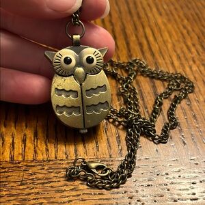 Vintage Owl Pendant Necklace